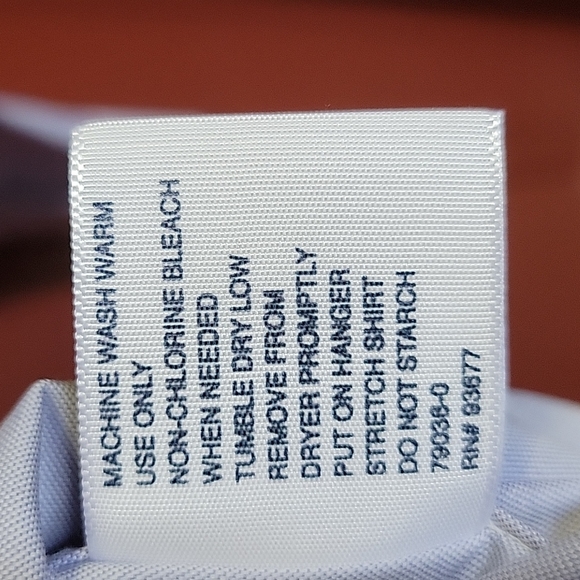 STRAFFORD PERFORMANCE CLASSIC FIT BLUE SHIRT SIZE 15 1/2 (34-35) - Picture 12 of 15